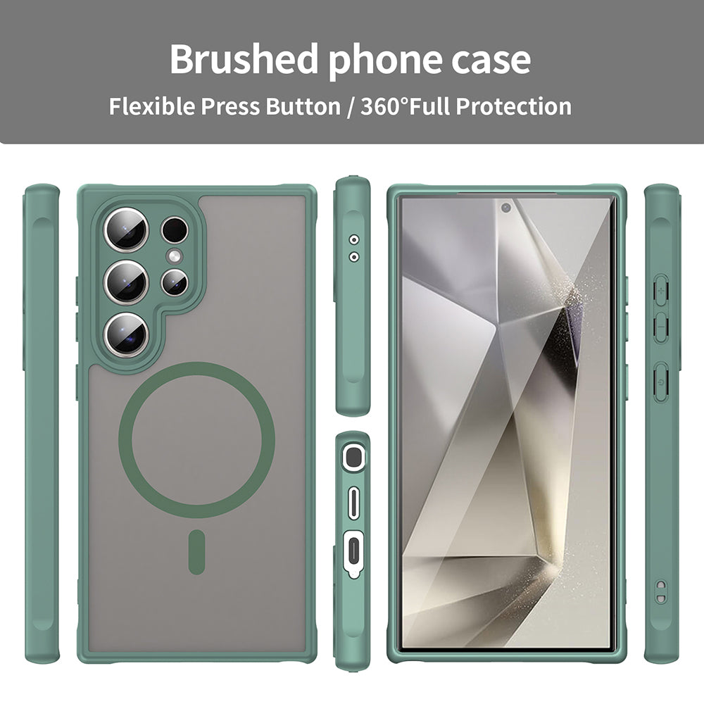 Husa de protectie Techsuit HaloFrost II MagSafe compatibil cu Samsung Galaxy S24 Ultra, Verde