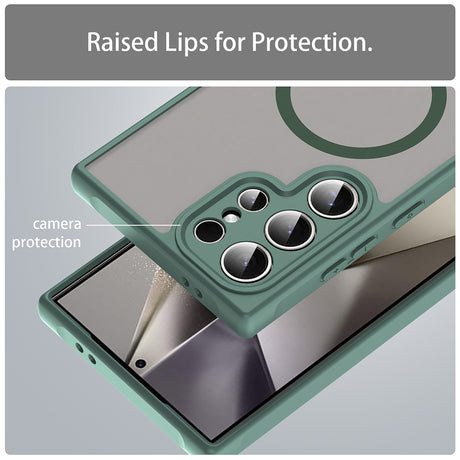 Husa de protectie Techsuit HaloFrost II MagSafe compatibil cu Samsung Galaxy S24 Ultra, Verde