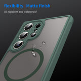 Husa de protectie Techsuit HaloFrost II MagSafe compatibil cu Samsung Galaxy S24 Ultra, Verde
