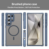 Husa de protectie Techsuit HaloFrost II MagSafe compatibil cu Samsung Galaxy S24 Ultra, Bleumarin