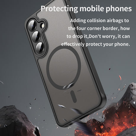 Husa de protectie Techsuit HaloFrost II MagSafe compatibil cu Samsung Galaxy S24 Plus / S25 Plus, Negru