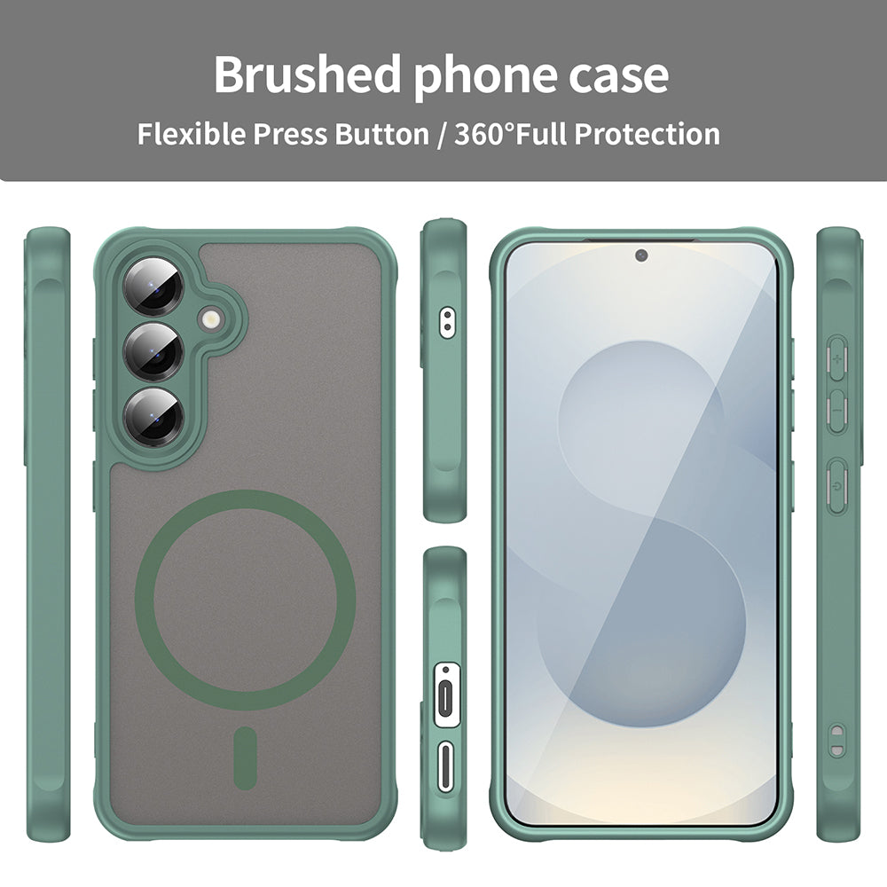 Husa de protectie Techsuit HaloFrost II MagSafe compatibil cu Samsung Galaxy S24 Plus / S25 Plus- Green