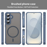Husa de protectie Techsuit HaloFrost II MagSafe compatibil cu Samsung Galaxy S24 Plus / S25 Plus, Bleumarin