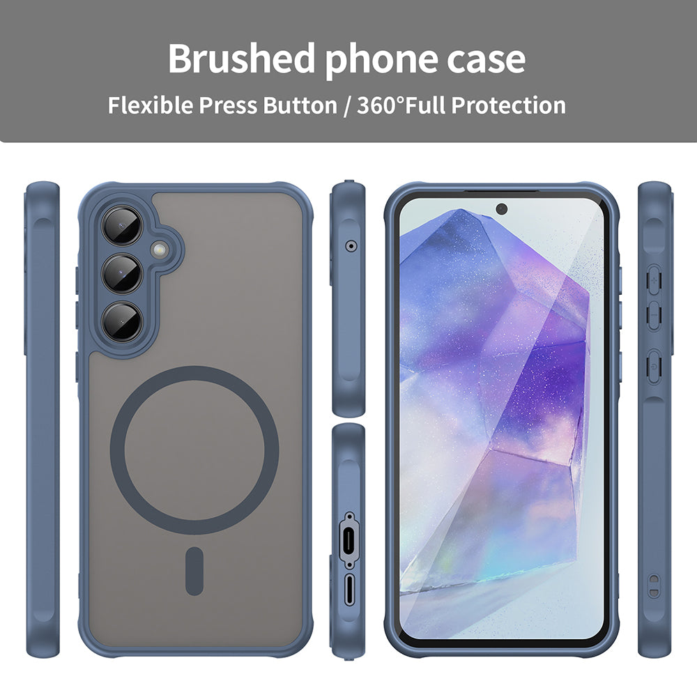 Husa de protectie Techsuit HaloFrost II MagSafe compatibil cu Samsung Galaxy A35 5G, Bleumarin