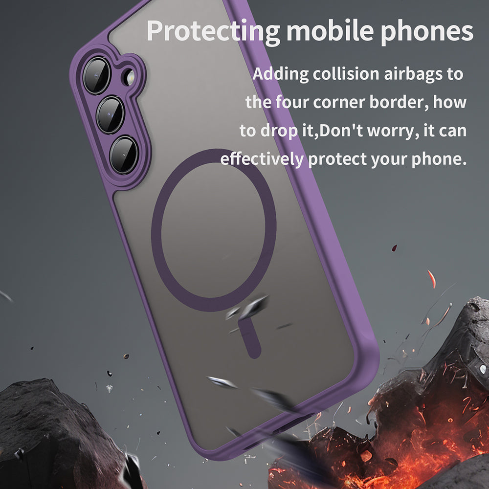 Husa de protectie Techsuit HaloFrost II cu inel magnetic compatibil cu Samsung Galaxy A35 5G, Mov