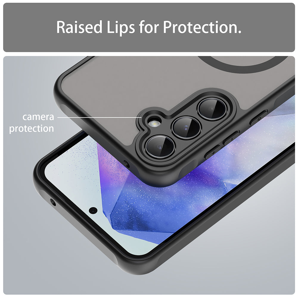 Techsuit HaloFrost II MagSafe husă neagră pentru Samsung Galaxy A55 5G