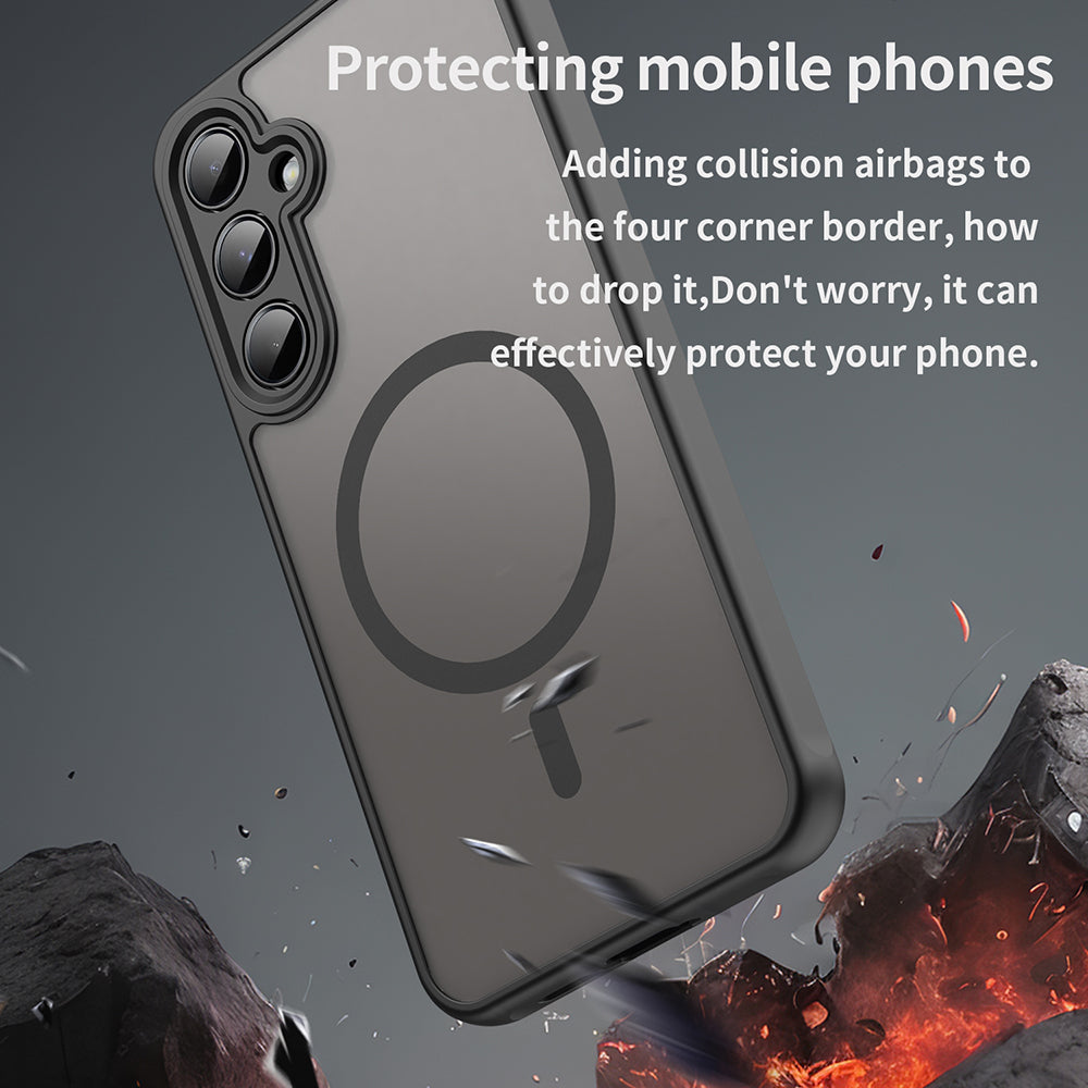 Techsuit HaloFrost II MagSafe husă neagră pentru Samsung Galaxy A55 5G