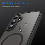 Techsuit HaloFrost II MagSafe husă neagră pentru Samsung Galaxy A55 5G