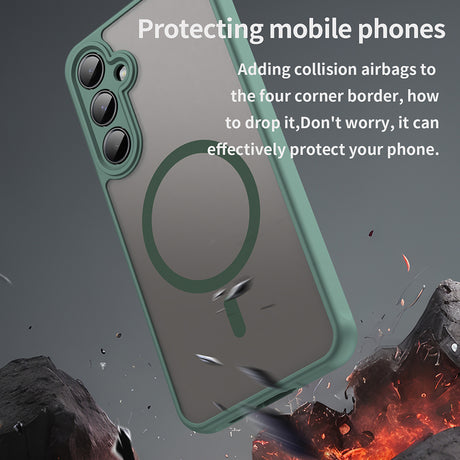 Husa de protectie Techsuit HaloFrost II MagSafe compatibil cu Samsung Galaxy A55 5G, Verde
