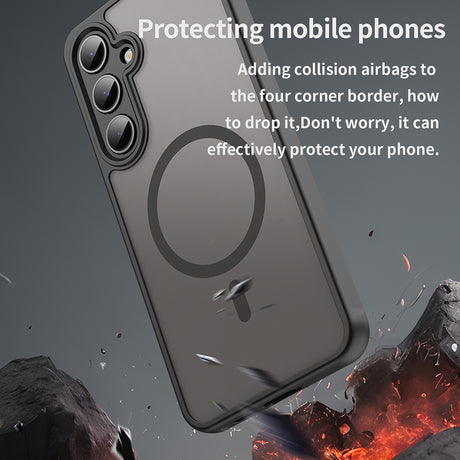 Husa de protectie Techsuit HaloFrost II MagSafe compatibil cu Samsung Galaxy S24 FE, Negru