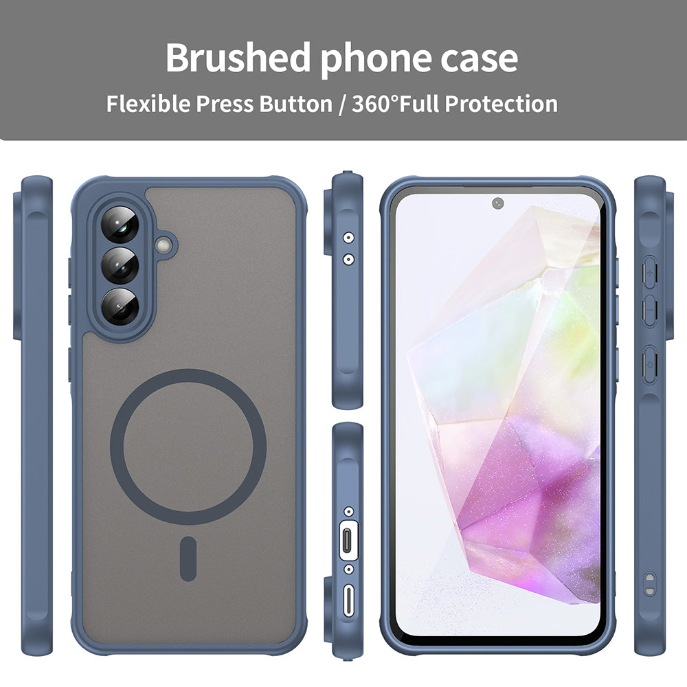 Husa de protectie Techsuit HaloFrost II MagSafe compatibil cu Samsung Galaxy A36 5G, Bleumarin
