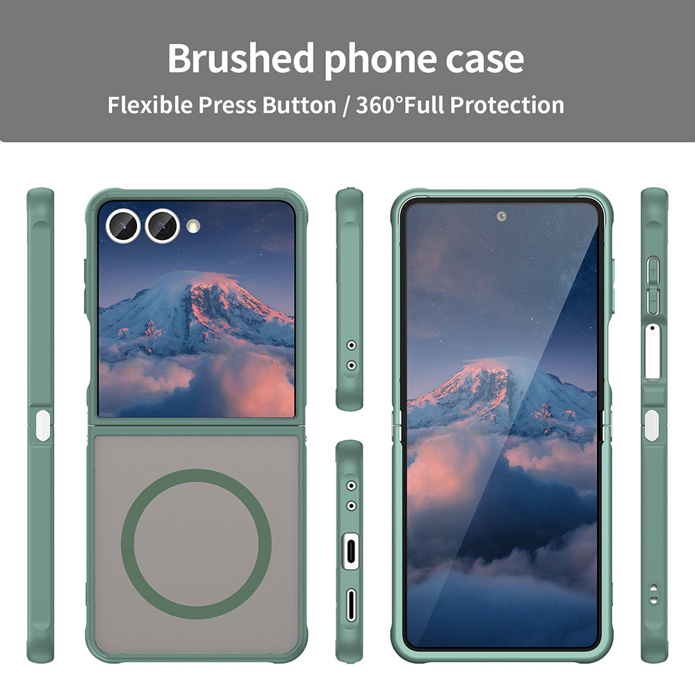 Husa de protectie Techsuit HaloFrost II MagSafe compatibil cu Samsung Galaxy Z Flip7, Verde