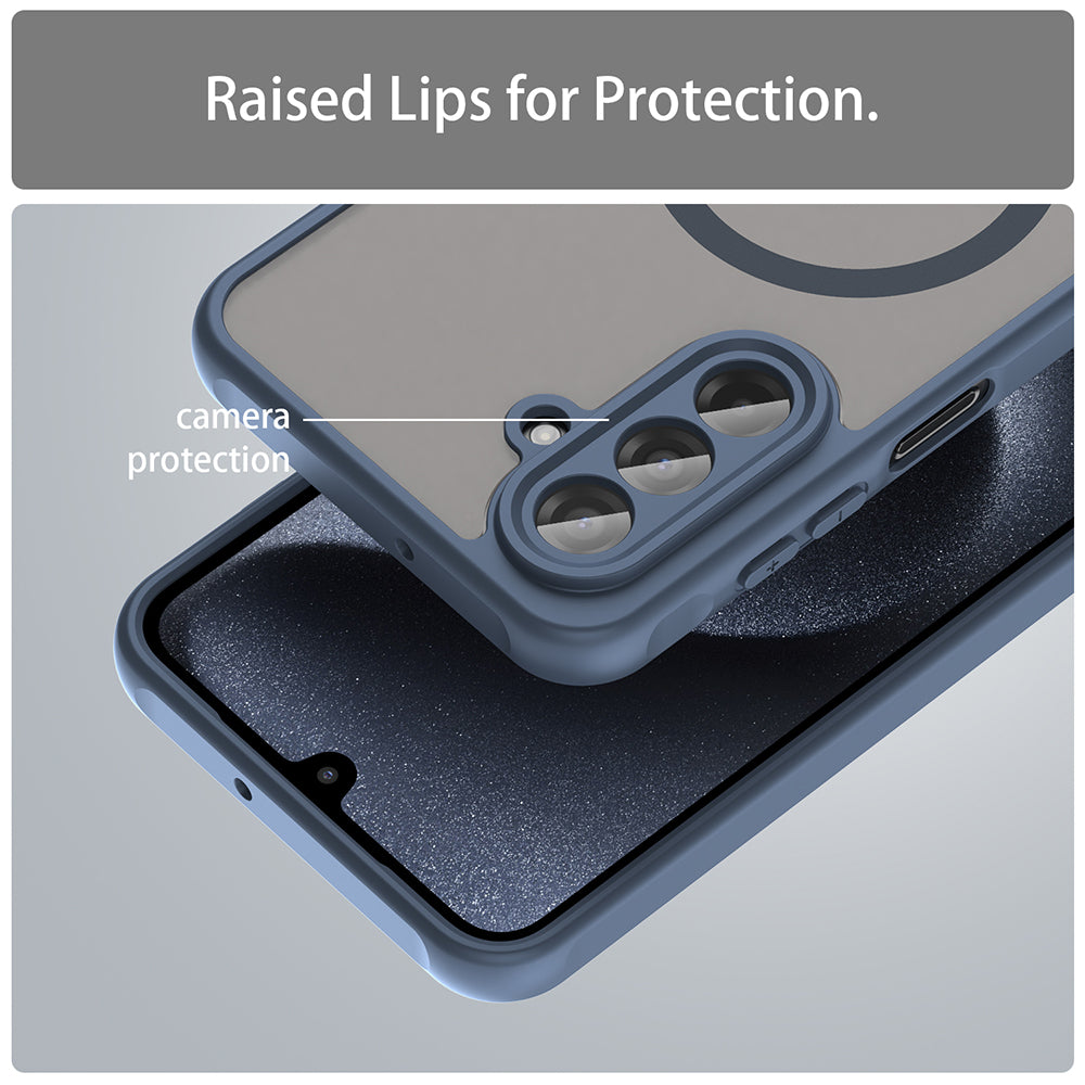 Husa de protectie Techsuit HaloFrost II MagSafe compatibil cu Samsung Galaxy A17 5G / A17 4G, Bleumarin