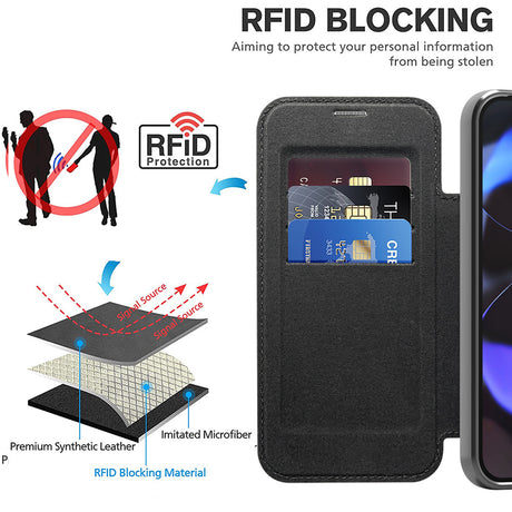 Husa de protectie Techsuit SmartMag Book compatibil cu Google Pixel 10 / 10 Pro, Negru