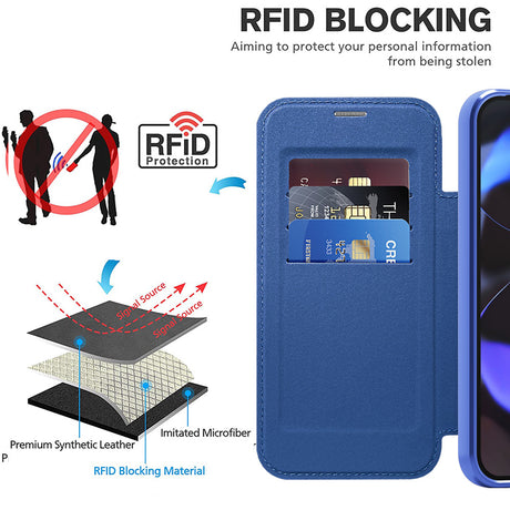 Husa de protectie Techsuit SmartMag Book compatibil cu Google Pixel 10 Pro XL, Albastru