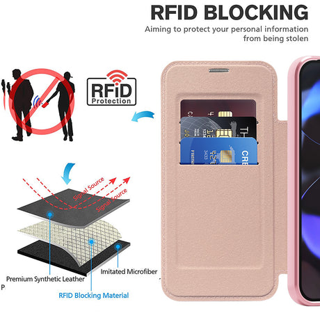 Husa de protectie Techsuit SmartMag Book compatibil cu Google Pixel 10 Pro XL, Roz