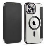 Husa de protectie Techsuit SmartMag Book compatibil cu iPhone 11 Pro Max, Negru