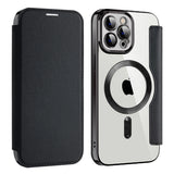 Husa de protectie Techsuit SmartMag Book compatibil cu iPhone 12 Pro Max, Negru