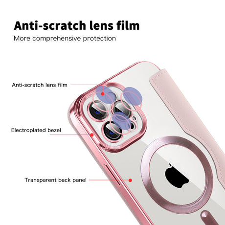 Husa de protectie Techsuit SmartMag Book compatibil cu iPhone 12 Pro Max, Roz