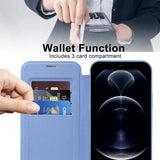 Husa de protectie Techsuit SmartMag Book compatibil cu iPhone 12 Pro Max, Albastru Deschis