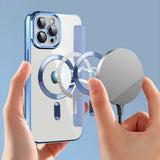 Husa de protectie Techsuit SmartMag Book compatibil cu iPhone 12 Pro Max, Albastru Deschis