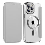 Husa de protectie Techsuit SmartMag Book compatibil cu iPhone 12 Pro Max, Gri