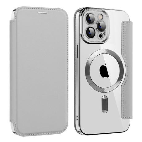 Husa de protectie Techsuit SmartMag Book compatibil cu iPhone 12 Pro Max, Gri