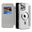 Husa de protectie Techsuit SmartMag Book compatibil cu iPhone 12 Pro Max, Gri
