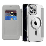 Husa de protectie Techsuit SmartMag Book compatibil cu iPhone 12 Pro Max, Gri