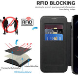 Husa de protectie Techsuit SmartMag Book compatibil cu iPhone 12 Pro, Negru