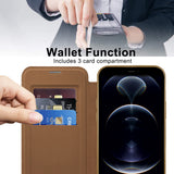 Husa de protectie Techsuit SmartMag Book compatibil cu iPhone 12 Pro, Maro