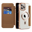 Husa de protectie Techsuit SmartMag Book compatibil cu iPhone 12 Pro, Maro
