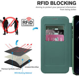 Husa de protectie Techsuit SmartMag Book compatibil cu iPhone 12 Pro, Verde