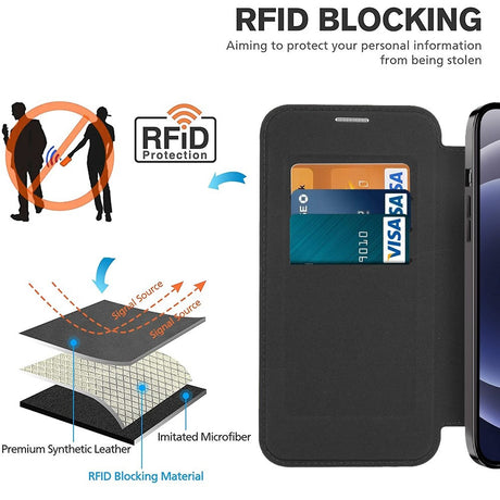 Husa de protectie Techsuit SmartMag Book compatibil cu iPhone 12, Maro