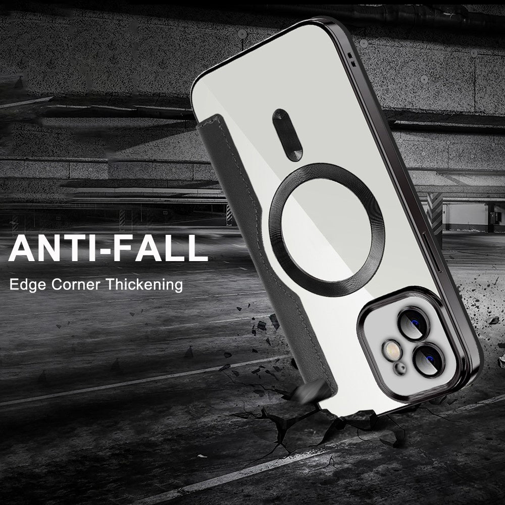 Husa de protectie Techsuit SmartMag Book compatibil cu iPhone 12, Maro