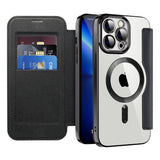 Husa de protectie Techsuit SmartMag Book compatibil cu iPhone 13 Pro, Negru