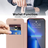 Husa de protectie Techsuit SmartMag Book compatibil cu iPhone 13 Pro, Roz