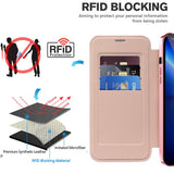 Husa de protectie Techsuit SmartMag Book compatibil cu iPhone 13 Pro, Roz