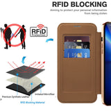 Husa de protectie Techsuit SmartMag Book compatibil cu iPhone 13 Pro, Maro