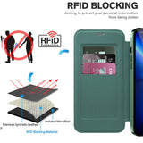 Husa de protectie Techsuit SmartMag Book compatibil cu iPhone 13 Pro, Verde