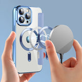 Husa de protectie Techsuit SmartMag Book compatibil cu iPhone 13 Pro, Albastru Deschis
