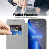 Husa de protectie Techsuit SmartMag Book compatibil cu iPhone 13 Pro, Gri