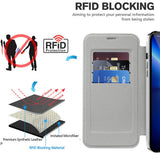 Husa de protectie Techsuit SmartMag Book compatibil cu iPhone 13 Pro, Gri