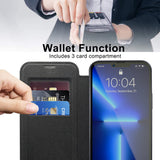 Husa de protectie Techsuit SmartMag Book compatibil cu iPhone 13 Pro Max, Negru