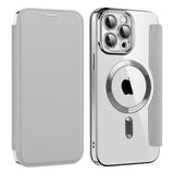 Husa de protectie Techsuit SmartMag Book compatibil cu iPhone 13 Pro Max, Gri
