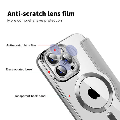 Husa de protectie Techsuit SmartMag Book compatibil cu iPhone 13 Pro Max, Gri