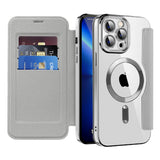 Husa de protectie Techsuit SmartMag Book compatibil cu iPhone 13 Pro Max, Gri