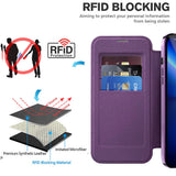 Husa de protectie Techsuit SmartMag Book compatibil cu iPhone 13 Pro Max, Mov