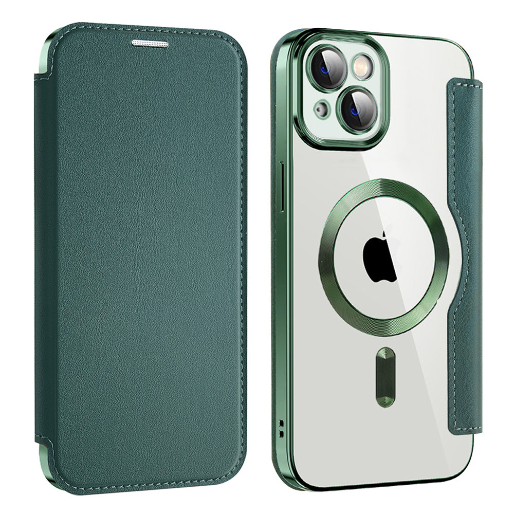 Husa de protectie Techsuit SmartMag Book compatibil cu iPhone 14, Verde