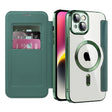 Husa de protectie Techsuit SmartMag Book compatibil cu iPhone 14, Verde